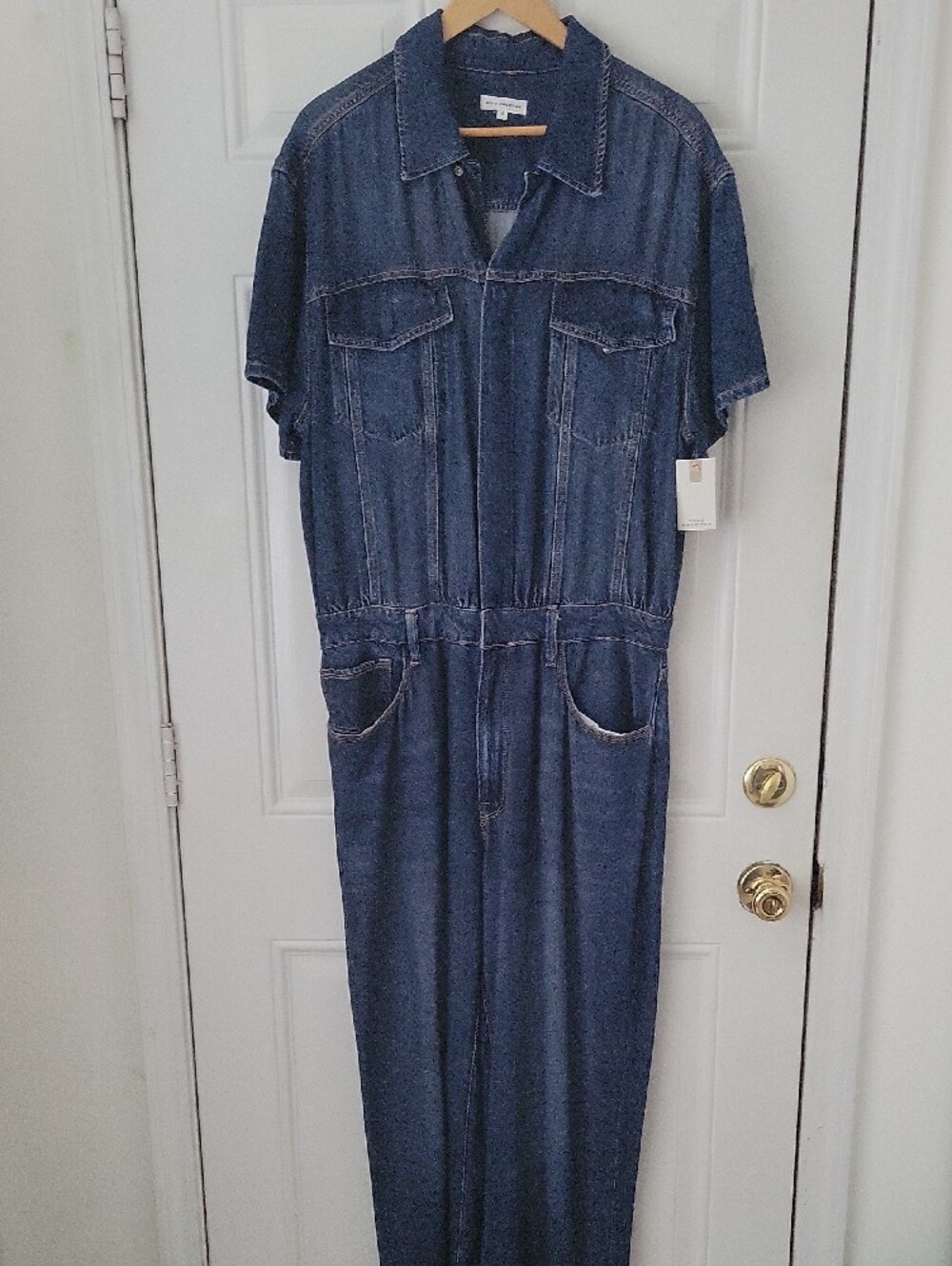 Good American Weightless Denim Jumpsuit in Indigo - Picture 4 of 5